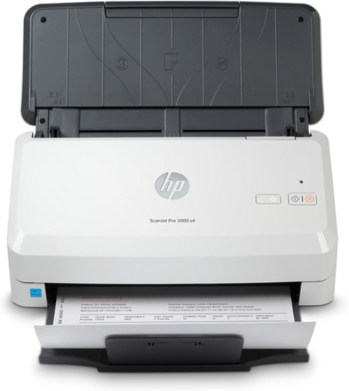 Picture of HP SCANJET PRO 3000 S4 SINGLE FUNCTION SHEET-FEED SCANNER. FAST SCAN SPEEDS UP TO 40PPM AND 80 IPM A 50-PAGE AUTOMATIC FEEDER, AUTOMATIC TWO-SIDED SCANNING, SCAN UPTO 3500 PAGES PER DAY. COLOUR SCANNING, PERFECT FOR ARCHIVING A VARIETY OF DOCUMENT TYPES. FROM GENERAL USERS TO ENTERPRISE ENVIRONMENTS  4000/DAY DUTY CYCLE.