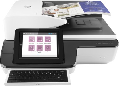 Picture of HP SCANJET ENTERPRISE FLOW N9120 FN2 DOCUMENT FLATBED SCANNER (A3) SINGLE FUNCTION NETWORKED FLATBED SCANNER, 120PPM/240IPM, E-DUPLEX/ONE PASS DUPLEX, HYBRID DIGITAL SEND MODE AND PC CONNECTED MODE, 8 INCHES TOUCH CONTROL PANEL WITH PULL-OUT KEYBOARD, EVERYPAGE WITH ULTRASONIC MULTI-FEED SENSOR, 12,000 PAGES DAILY DUTY CYCLE, 150 PAGES LARGE CAPACITY ADF, FULL FEATURED CERTIFIED TWAIN, ISIS, VRS P