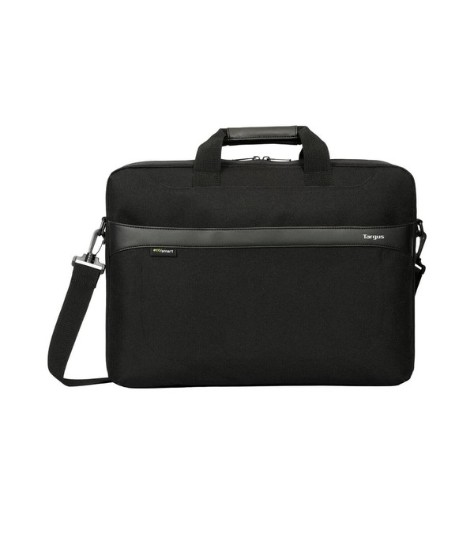 Picture of TARGUS 15.6" GEOLITE ECOSMART ESSENTIAL LAPTOP CASE ZIPPERED, PADDED LAPTOP COMPARTMENT WITH DOCUMENT DIVIDER, REMOVABLE, ADJUSTABLE SHOULDER STRAP, SOFT-TOUCH, COMFORT CARRY HANDLES