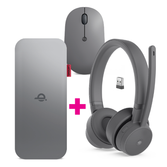 Picture of LENOVO GO WIRED ANC HEADSET AND LENOVO GO WIRELESS MOBILE POWER BANK 10000 MAH AND LENOVO GO USB-C WIRELESS MOUSE - BUNDLE