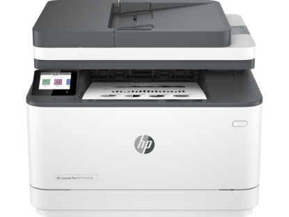 Picture of HP LASERJET PRO MFP 3103FDW PRINTER. FUNCTIONS: PRINT, COPY, SCAN, FAX. PRINT TECHNOLOGY: LASER. PRINT SPEED: UP TO 33 PPM BLACK (A4, NORMAL); UP TO 20 IPM BLACK (A4, DUPLEX). PRINT RESOLUTION: UP TO 1200 X 1200 DPI BLACK (BEST); TECHNOLOGY: : 600DPI WITH RESOLUTION ENHANCEMENT TECHNOLOGY (RET); PRORES 1200. MONTHLY DUTY CYCLE UP TO 50,000 PAGES A4; RECOMMENDED MONTHLY PAGE VOLUME: 350 TO 2500 PAG
