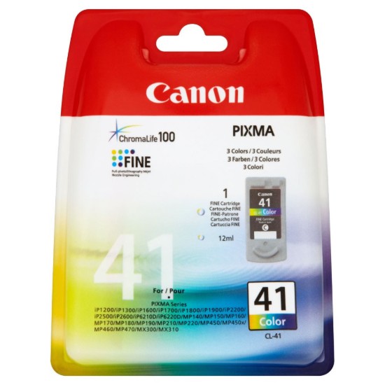 Picture of CANON-INK-CL-41-IP1200/IP1300/IP1600/IP1700/IP2200/IP6210D/IP6220D/MP150/IP1900- YIELD 312