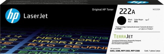 Picture of HP 222A BLACK ORIGINAL LASERJET TONER CARTRIDGE