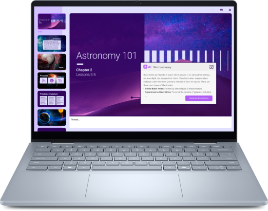 Picture of DELL 14 PLUS 2IN1 DB04250:INTEL CORE ULTRA 5 226V (8M CACHE, UP TO 4.5 GHZ), 14.0" FHD+ (1920X1200) WIDE VIEW ANTIGLARE TOUCH 300NITS, 16GB 8533MT/S LPDDR5X, 512GB SSD PCIE NVME M.2, GRAPHICS INTEL ARCH, FINGERPRINT, WIRELESS INTEL BE201-7 WIRELESS + BLUETOOTH, BACKLIT KEYBOARD, 4 CELL 64 WHR, INTEGRATED, 65W TYPE-C ADAPTER, COLOUR ICE BLUE, WINDOWS 11 HOME COPILOT+PC, SERVICE 1 YEAR BASIC ONSITE