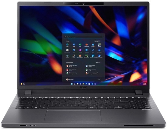 Picture of ACER TMP216-51-G2-TCO-56AC INTEL CORE 5 PROCESSOR 120U 16"WUXGA SLIMBEZEL IPS  UMA NO EXTERNAL VIDEO MEMORY 16 GB DDR5 MEMORY 512GB PCIE NVME SSD - MICRO SD CARD READER - WIFI6E+BT  2X2 AX+BT 6E ACER PBA FINGERPRINT READER FHD IR CAMERA 53WH LI-ION BATTERY  65W TYPEC ADAPTER (PCR50%_TCO9.0_LOGO) HDD UPGRADE KIT N  N 3 YEARS ON-SITE WINDOWS 11 PRO