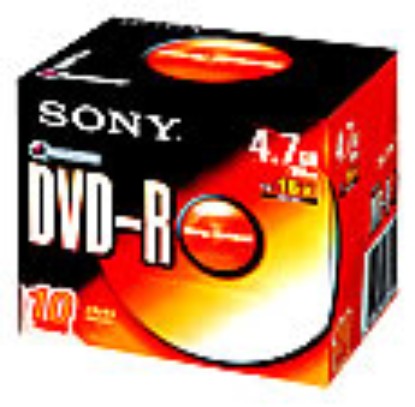 Picture of SONY DVD-R 16X4.7GB  JEWEL CASE
