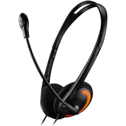 Picture of CANYON CANYON PC headset HS-01 PC Mic Flat 1.8m Black Orange
