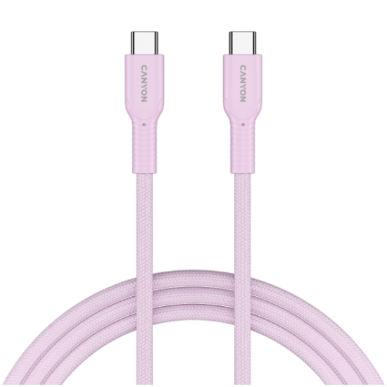 Picture of CANYON CANYON cable OnWire 60CL C-C 60W COLOR Braided 1m Pink