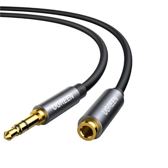 Picture of UGREEN AV118 3.5mm AUX Extension Cable 2m – Male to Female –(Black)