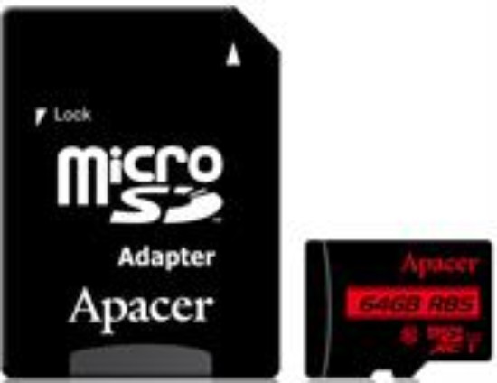 Picture of Apacer 64GB Class 10 Micro-Sd+Adaptor