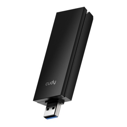 Picture of Cudy AX5400 Wi-Fi 6E USB 3.0 Tri-Band High-Gain Adapter-Black