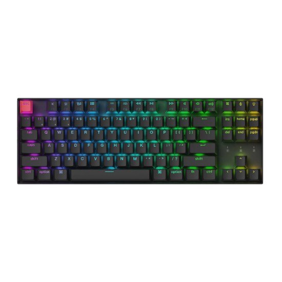 Picture of Keychron K8 QMK 80% TKL Wireless Mechanical Keyboard V2 Red Switches - Black