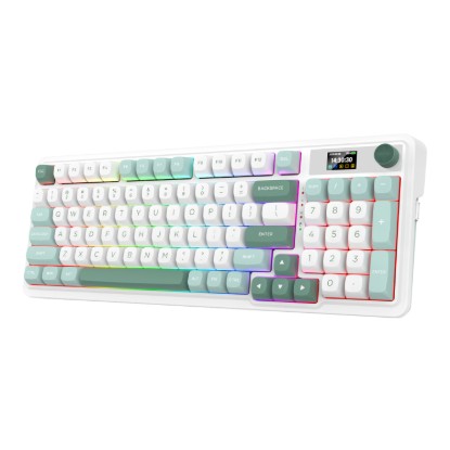 Picture of Redragon K719WGB GALATIN RGB PRO Full sized Wireless Gaming Keyboard - White