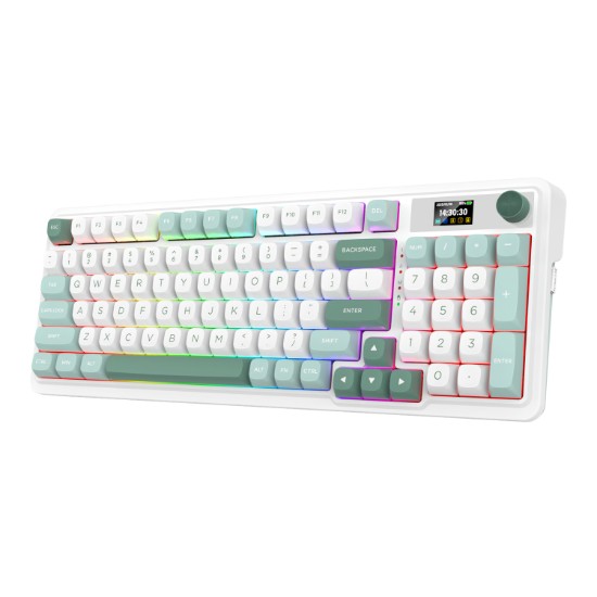 Picture of Redragon K719WGB GALATIN RGB PRO Full sized Wireless Gaming Keyboard - White