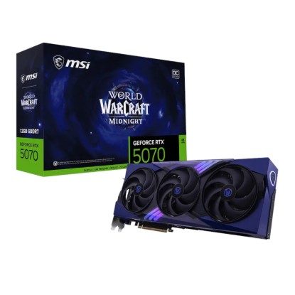 Picture of MSI GeForce RTX 5070 12GB World of Warcraft MIDNIGHT VOID EDITION OC Graphics Card