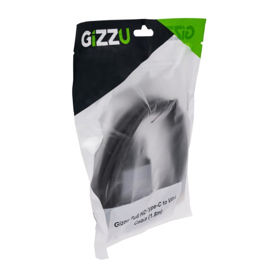 Picture of Gizzu Full HD Type-C to VGA Cable (1.8m) - Black