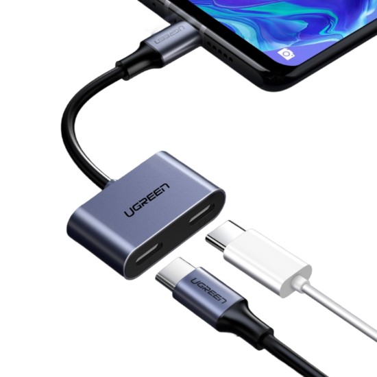 Picture of UGREEN USB Type-C Dual Audio and Charging Adapter (15W PD, 2-in-1 Splitter)