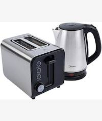 Picture of Midea Deluxe Stainless Kettle and 2 Slice Toaster Breakfast Pack