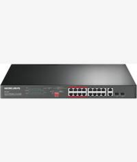 Picture of Mercusys 20 Ports With 16 PoE Plus and 2 Port Gigabit Rackmount Switch