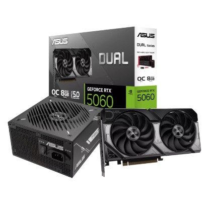 Picture of Asus Nvidia GeForce RTX 5060 OC Edition and 750W 80 PLUS Bronze Non-Modular Power Supply Bundle