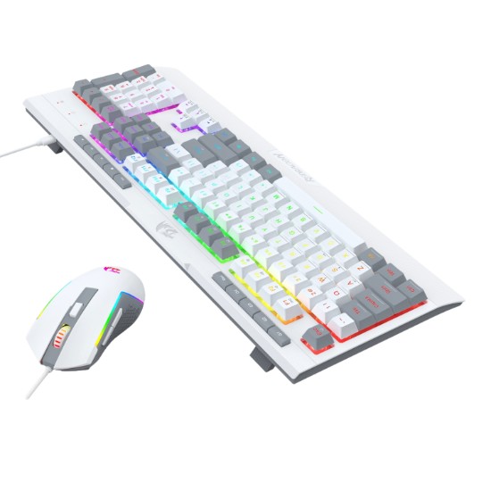 Picture of Redragon S151 Wired RGB Gaming Keyboard and Mouse Combo - White and Grey