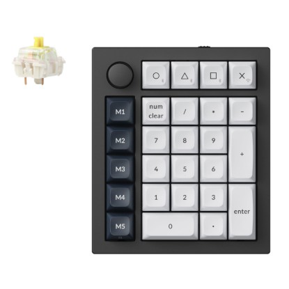 Picture of Keychron Q0 Max QMK Gateron Jupiter Banana RGB Wireless Custom Number Pad Shell White