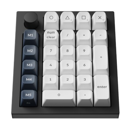 Picture of Keychron Q0 Max QMK Gateron Jupiter Banana RGB Wireless Custom Number Pad Shell White