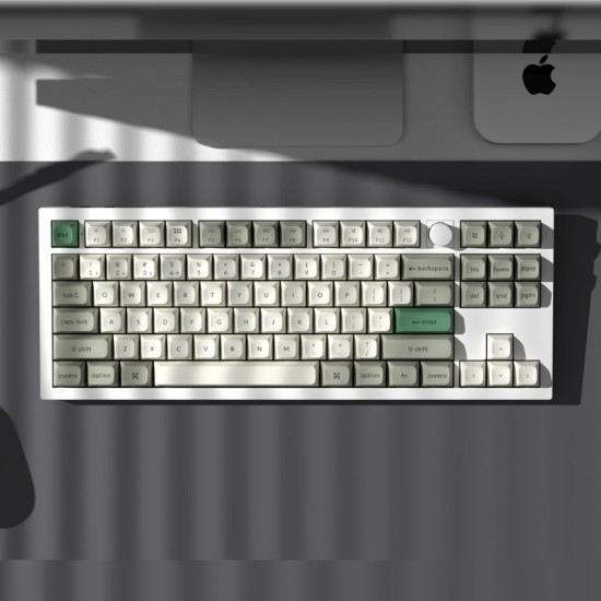 Picture of Keychron Q3 Max 80% Full Assembled Knob Red Switch Hot-Swap Gateron Jupiter RGB Wireless Keyboard - Shell White